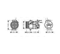AVA QUALITY COOLING RTAK394 Compressore, Climatizzatore per NISSAN,RENAULT