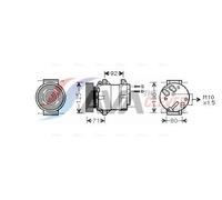 AVA QUALITY COOLING RTAK441 Compressore, Climatizzatore per NISSAN,RENAULT