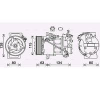 AVA QUALITY COOLING RTAK640 Compressore, Climatizzatore per RENAULT