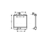AVA QUALITY COOLING SZA2061 Radiatore, Raffreddamento motore per SUZUKI