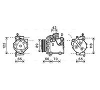 AVA QUALITY COOLING SZAK125 Compressore, Climatizzatore per FIAT,SUZUKI