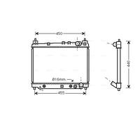 AVA QUALITY COOLING TO2259 Radiatore, Raffreddamento motore per TOYOTA