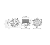 AVA QUALITY COOLING Ventilatore Interno Per Fiat Idea 1.4 16V Lancia Musa
