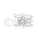 AVA QUALITY COOLING Ventola Raffreddamento Del Motore per Ford Kuga I Galaxy MAX