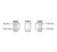 AVA COOLING SYSTEMS Valvola di espansione climatizzatore VN1367 R 134a per VW Transporter V