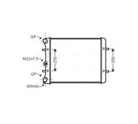 AVA QUALITY COOLING VN2152 Radiatore, Raffreddamento motore per SEAT,SKODA,VW