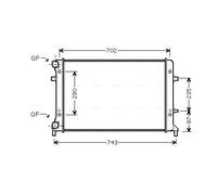 AVA QUALITY COOLING VN2228 Radiatore, Raffreddamento motore per AUDI,SKODA,VW