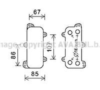 AVA COOLING SYSTEMS VN3392 Radiatore olio motore