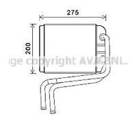 AVA COOLING SYSTEMS VN6378 Scambiatore calore per riscaldamento abitacolo