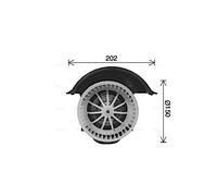 AVA QUALITY COOLING VN8409 Ventilatore abitacolo per AUDI,PORSCHE,VW