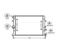 AVA QUALITY COOLING VNA2289 Radiatore, Raffreddamento motore per AUDI,SKODA,VW