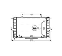 AVA QUALITY COOLING VO2092 Radiatore, Raffreddamento motore per MITSUBISHI,SMART