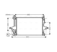 AVA QUALITY COOLING VO2115 Radiatore, Raffreddamento motore per VOLVO