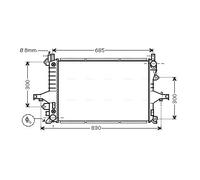 AVA QUALITY COOLING VO2117 Radiatore, Raffreddamento motore per VOLVO
