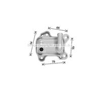 AVA QUALITY RADIATORE Olio Motore Adatto Per Opel Meriva