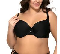 Ava Reggiseno Bikini Liscio Senza Fantasia SK-113, Nero,5G