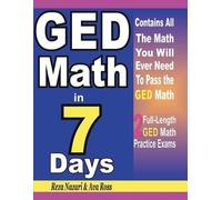 Ava Ross Reza Nazari GED Math in 7 Days (Tascabile)