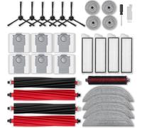 AVAENZO 31 pezzi accessori per Roborock S8 MaxV Ultra / S8 Max Ultra, 4 spazzole principali, 4 tamponi di pulizia, 4 panni laterali, 4 filtri, 6 spazzole laterali, 6 sacchetti