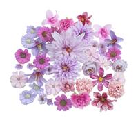 Avagiaforu Fiori Finti Artificiali Teste, 48 Pezzi Teste di Fiori Artificiali Decorazioni, Mini Fiori Finti Seta, Fiori Di Stoffa per Decorazioni da Giardino, Feste e Matrimoni (B)