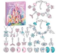 AVAKY Calendario Avvento 2025 Bambina Gioielli, Calendario Dell'Avvento Kinder Fai da te, Calendario Avvento Braccialetti Collane Charms Kit, Regalini Natale Bambini Ragazza 5 6 7 8 9 10 11 12 13 Anni