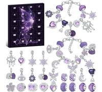 AVAKY Calendario Avvento 2025 Donna Gioielli, Calendario Dell'Avvento Fai da te Kit Bracciale Donna, Calendario Avvento Braccialetti Regalini Natale Bambina Kinder Ragazza