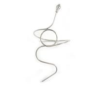 Avalaya Bracciale a serpente argentato, con design a spirale, regolabile, taglia M