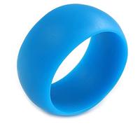 Avalaya Bracciale rigido rotondo in acrilico con finitura opaca blu cielo - taglia M, Inner diameter 65 - 68mm, Plastica, Nessuna pietra preziosa