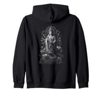 Avalokiteshvara Guanyin Compassione Lotus Felpa con Cappuccio