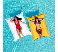Avalon - Cuscino Galleggiante per Piscina Pouf Poltrona Sacco Way Gigante, Pouffe Amaca, Pouf a Sacco in Tessuto Tecnico Antistrappo e Impermeabile, Arredo Moderno, Made in Italy(200x140cm-Giallo)