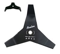 Avalon - Disco Universale a 3 Punte per decespugliatore, Lama in Acciaio da 3 mm (300 x 4 mm) per Tagliare rovi e sottobosco Denso