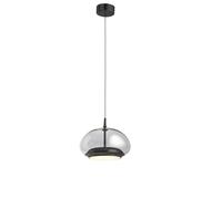 Loom Design Avalon Lampada A Sospensione Fumé/Cromo Nero