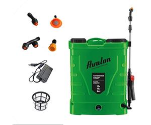 Avalon - Nebulizzatore Giardino 16L a Batteria da Spalla. Pompa Irroratrice Velocità Regolabile, Ugelli Sostituibili, Irrigazione prato Caricabatterie e Bacchette Incluso