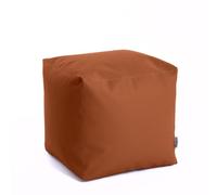 Avalon - Pouf Poggiapiedi CUBO Jazz, Puff Poggiapiedi Divano quadrato, Puffo Imbottito in Similpelle Resistente e Antistrappo, Comodo e Impermeabile, Made in Italy(50cm-Cuoio)