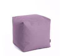 Avalon - Pouf Poggiapiedi CUBO Jazz, Puff Poggiapiedi Divano quadrato, Puffo Imbottito in Similpelle Resistente e Antistrappo, Comodo e Impermeabile, Made in Italy(50cm-Lilla)