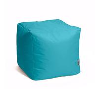 Avalon - Pouf Poggiapiedi CUBO Jive, Puff Poggiapiedi Divano quadrato, Puffo Imbottito in Tessuto Tecnico Resistente e Antistrappo, Comodo e Impermeabile, Made in Italy(45cm-Petrol)