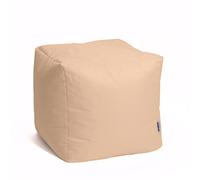 Avalon - Pouf Poggiapiedi CUBO Jive, Puff Poggiapiedi Divano quadrato, Puffo Imbottito in Tessuto Tecnico Resistente e Antistrappo, Comodo e Impermeabile, Made in Italy(45cm-Ecrù)