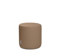 Avalon - Pouf Poggiapiedi Rigido CILINDRO Mamba, Puff Poggiapiedi Divano, Puffo in Similpelle per Interno ed Esterno, Comodo e Impermeabile, Made in Italy(35cm-Tortora)