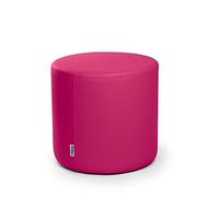 Avalon - Pouf Poggiapiedi Rigido CILINDRO Mamba, Puff Poggiapiedi Divano, Puffo in Similpelle per Interno ed Esterno, Comodo e Impermeabile, Made in Italy(45cm-Fucsia)
