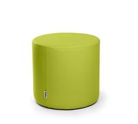 Avalon - Pouf Poggiapiedi Rigido CILINDRO Mamba, Puff Poggiapiedi Divano, Puffo in Similpelle per Interno ed Esterno, Comodo e Impermeabile, Made in Italy(45cm-Verde mela)