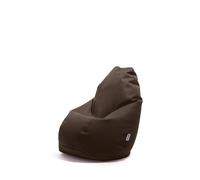 Avalon - Pouf Poltrona Sacco Bambini in Similpelle Jazz, Puffo per Sedersi Ergonomico da Interno, Pouf a Sacco Impermeabile, Comoda Poltrona Sacco Moderna, Made in Italy(56x56x76cm-Testa di moro)