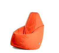 Avalon - Pouf Poltrona Sacco da Esterno Grande L Samba, Puffo per Sedersi Ergonomico, Tessuto Antistrappo e Impermeabile, Ottimo per Giardino e Arredo Piscina, Made in Italy(80x80x125cm-Arancio)