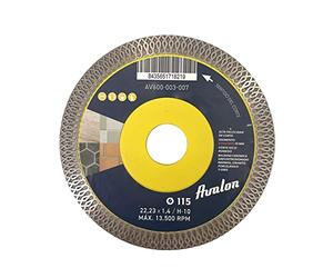 Avalon Serie PRO | Disco diamantato in porcellana 115 mm per smerigliatrice. Disco per il taglio di porcellanato, ceramica, granito e marmo sia a secco che a umido.