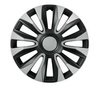 Avalone Silver & Black Set 4 copricerchi Ø 13" In ABS, verniciatura doppio Auto
