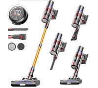 Avalsor Aspirapolvere senza fili con batteria 45000 Pa/550 W/65 min, 1,5 l, con touch screen LED e spazzola anti groviglio, aspirapolvere senza fili con 8 strati di filtro per pavimenti