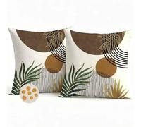 Avalune Federe Cuscini Divano 45x45 Esterno Impermeabili Copricuscini Decorativi Marrone Boho Morandi Moderno Fodera per Cuscino per Soggiorno Balcone Giardino Esterno Decorazione Set di 2