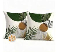 Avalune Federe Cuscini Divano 50x50 Esterno Impermeabili Copricuscini Decorativi Verde Boho Morandi Moderno Fodera per Cuscino per Soggiorno Balcone Giardino Esterno Decorazione Set di 2