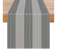 Avalune Runner Tavola Moderno Grigio Elegante Strisce Runner Tavolo Effetto Lino Centro Tavola Moderni Esterno Interni Decorazioni per Tavolino da Caffè Cucina Soggiorno Ristorante Festa 40x180 cm