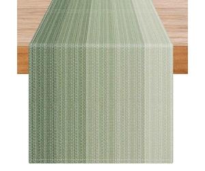 Avalune Runner Tavola Moderno Verde Elegante Strisce Runner Tavolo Effetto Lino Centro Tavola Moderni Esterno Interni Decorazioni per Tavolino da Caffè Cucina Soggiorno Ristorante Festa 40x140 cm