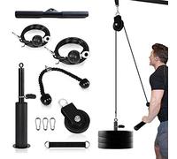 Avambraccio Polso Roller Trainer Heavy Duty Arm Strength Training Ginnico con Sistema di pulegge per LAT Pulldowns Bicep Curls