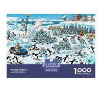 Avamposto di ricerca degli uccelli pinguino dell'Antartide Puzzle in Legno Impermeabile Puzzles Da 1000 Pezzi Regali Per Adulti Sfidanti E Rompicapo Giochi Di Impegnativi
